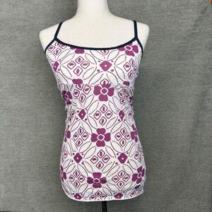 Vintage Y2K Roxy Babydoll Tank Top Coconut Girl Stretch Tropical ‎ Size S USA